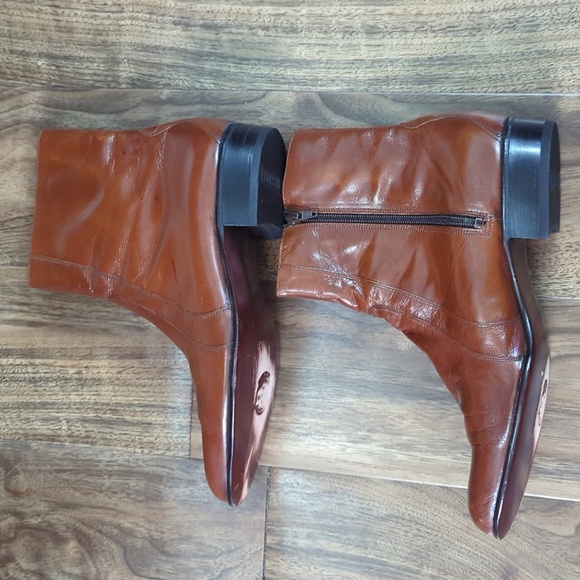 Florsheim Sorrento Pointed Toe Brown Leather Ankle Boots 10.5 D - Picture 4 of 11